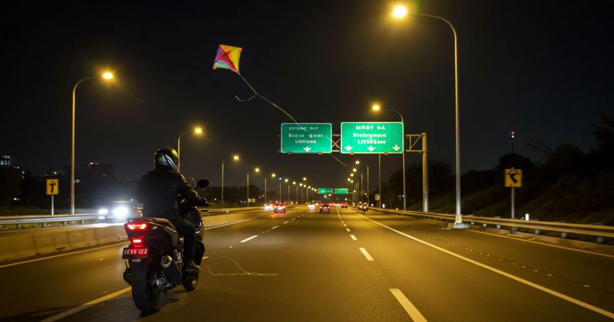 Nyaris Maut Leher Dililit Tali Layang-Layang, Detik Cemas Penunggang Motosikal Di MRR2 2 Nyaris Maut Leher Dililit Tali Layang-Layang, Detik Cemas Penunggang Motosikal Di MRR2