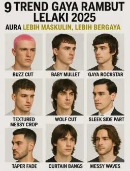 9 Trend Gaya Rambut Lelaki 2025: Aura Lebih Maskulin, Lebih Bergaya