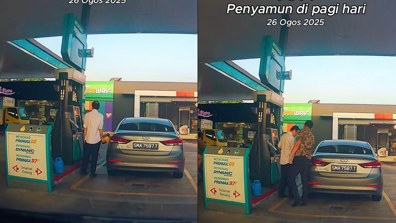 Ramai Puji Keberanian Pemilik Dashcam Tegur Kereta Singapura Isi Minyak