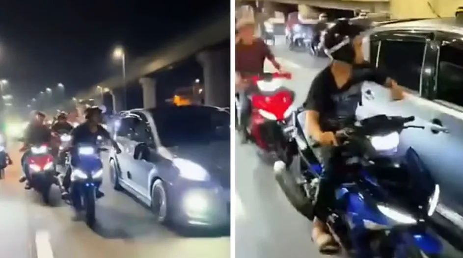 Polis Buru 20 ‘Mat Motor’ Kepung, Tumbuk Kereta Myvi