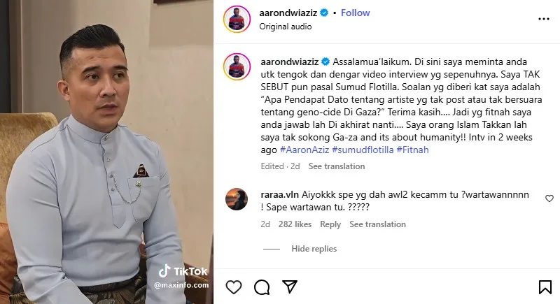 “Daddy Will Defend You Gus Till I Die”, Aaron Aziz Tampil Pertahankan Keluarga