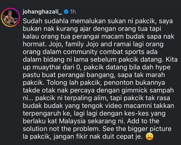 WWC Tiada Kelulusan, Jojo Ghazali Tegur Tindakan Penganjur Memalukan Sukan