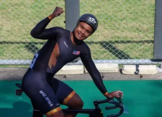 Ridwan Sahrom Hadiahkan Kejuaraan Keirin Sukan SEA Buat Abangnya, Muhammad Shah Firdaus Ridwan Sahrom