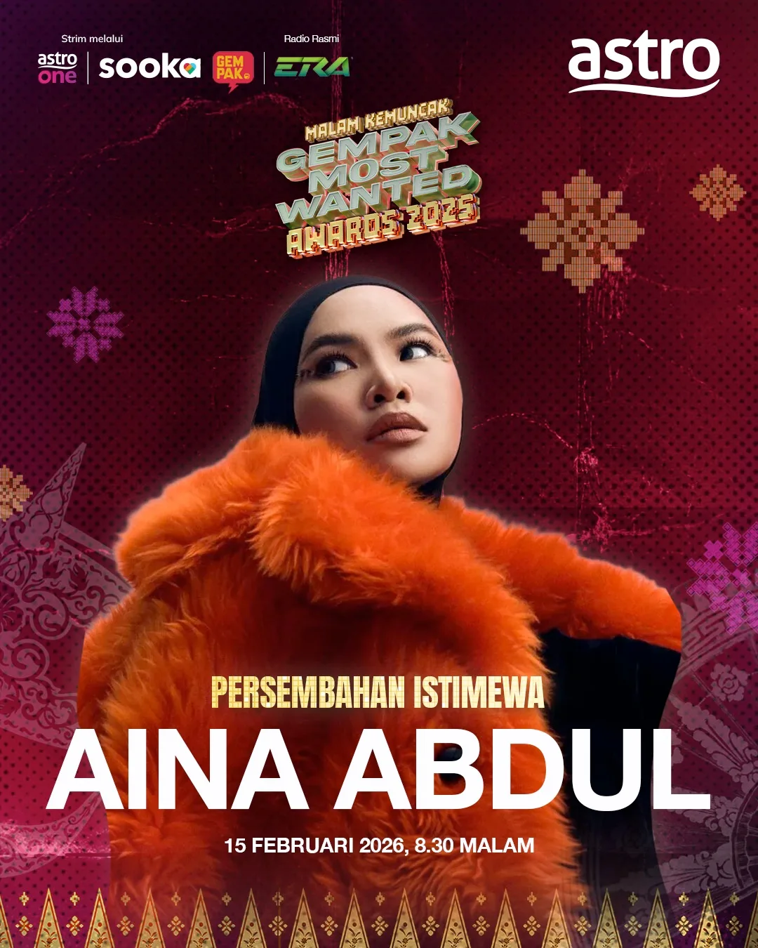 15 Feb Ini: GMWA 2025 Satukan Hael Husaini, ALPHA, Dayang Nurfaizah. Strim Eksklusif Di Astro One.