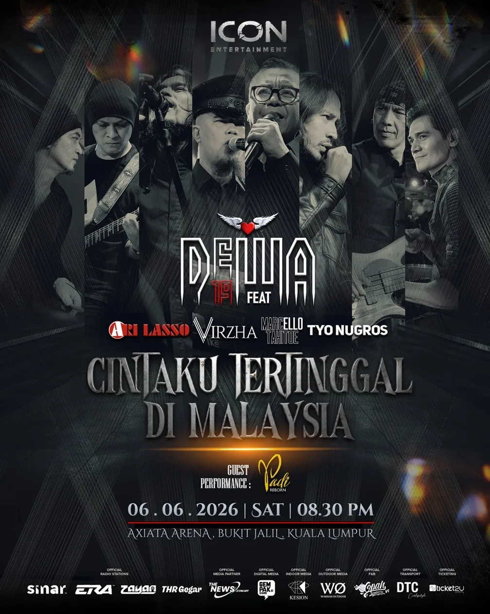 Dewa 19 ‘Cintaku Tertinggal di Malaysia 2026’, Bakal Hadir Bersama Padi Reborn