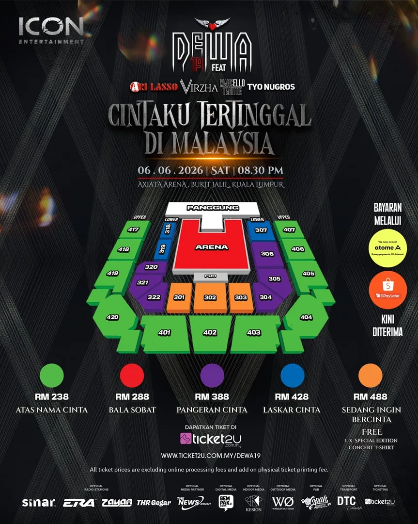 Dewa 19 ‘Cintaku Tertinggal di Malaysia 2026’, Bakal Hadir Bersama Padi Reborn