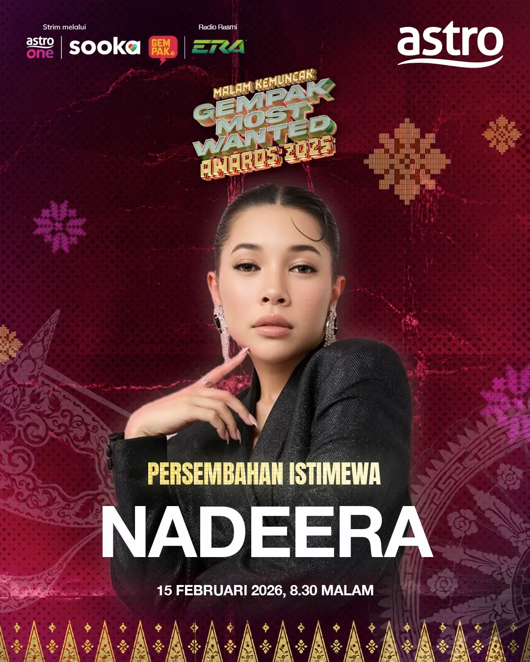 15 Feb Ini: GMWA 2025 Satukan Hael Husaini, ALPHA, Dayang Nurfaizah. Strim Eksklusif Di Astro One.