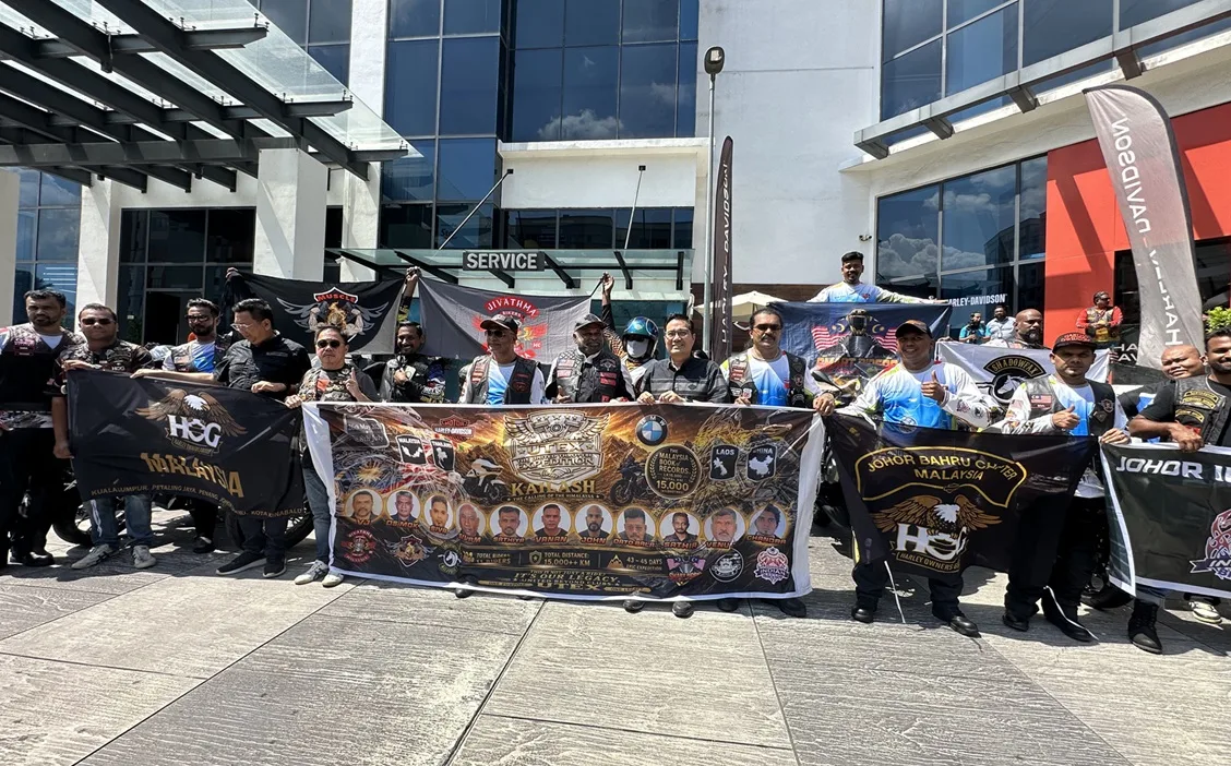 Komuniti Harley-Davidson Malaysia Cipta Cabaran Rentas Benua, Sasar Rekod Baharu Malaysia Book of Records