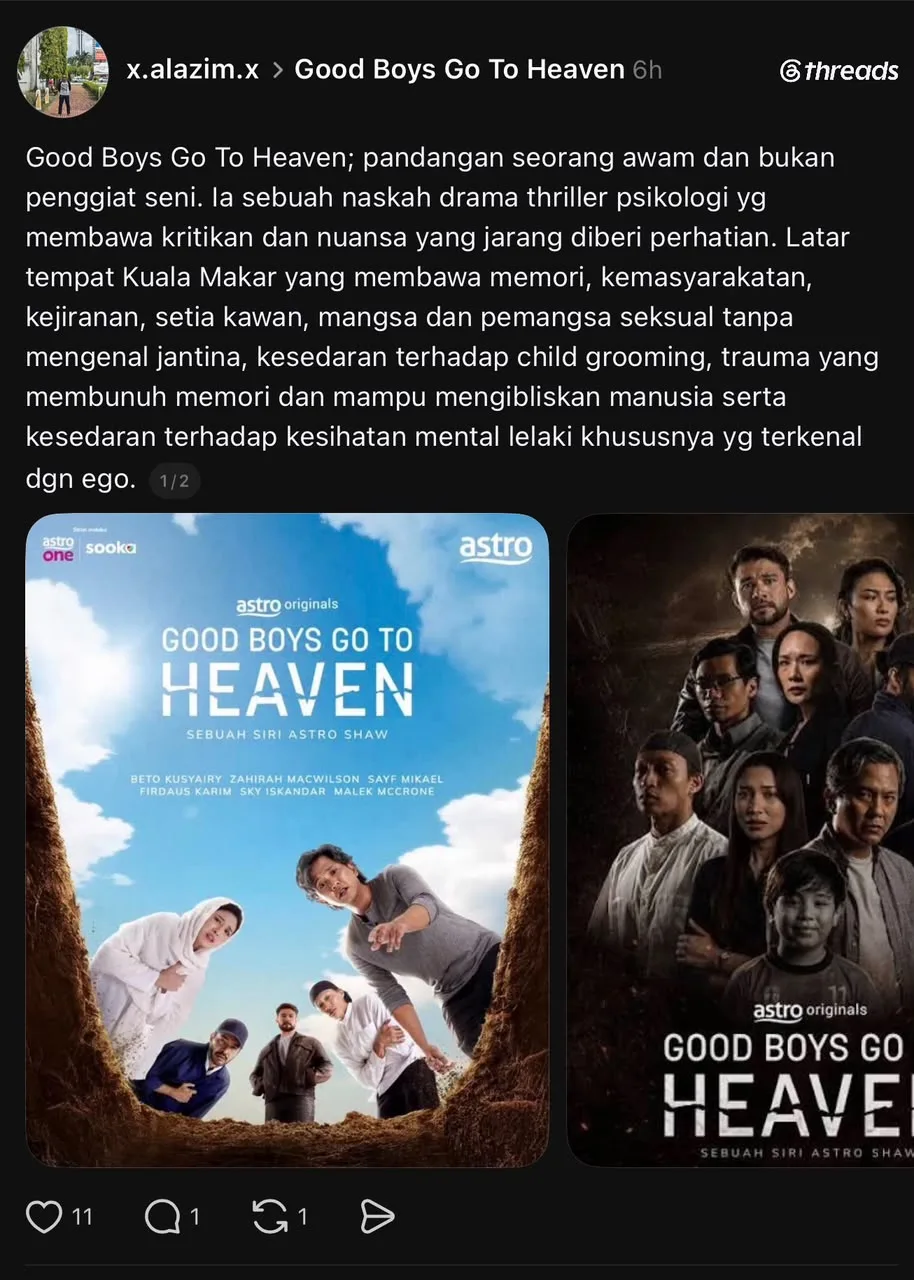 Astro 'Good Boys Go To Heaven' Buktikan Karya Hebat Tidak Tamat Bersama Episod Akhir 15 Astro ‘Good Boys Go To Heaven’ Buktikan Karya Hebat Tidak Tamat Bersama Episod Akhir