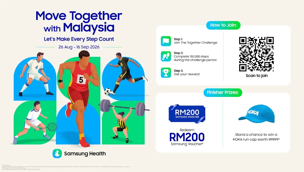 Samsung & HOKA Cabar Rakyat Malaysia Capai 150,000 Langkah Sempena Merdeka