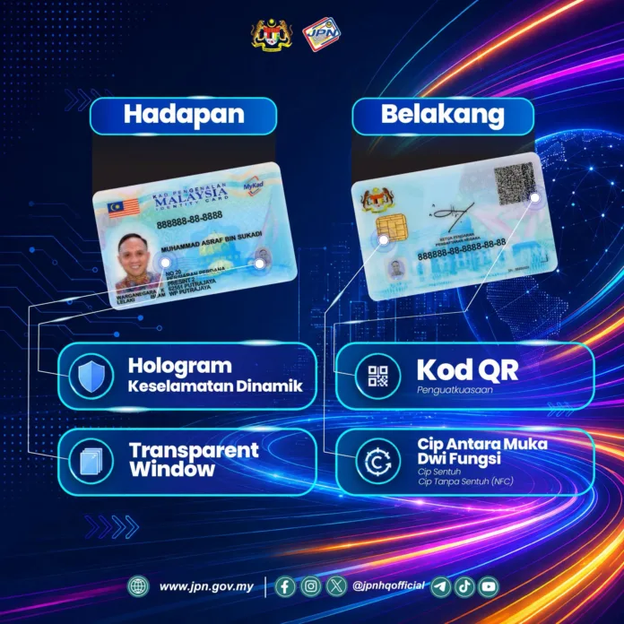 MyKad Generasi Baru MyKad, MyKad generasi baharu, Jabatan Pendaftaran Negara, JPN, Kad Pengenalan