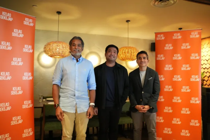 Khairy Jamaluddin, Isaac Tan and Shahril Hamdan, Co-Founders of Kelas Sekejap compress Kelas Sekejap